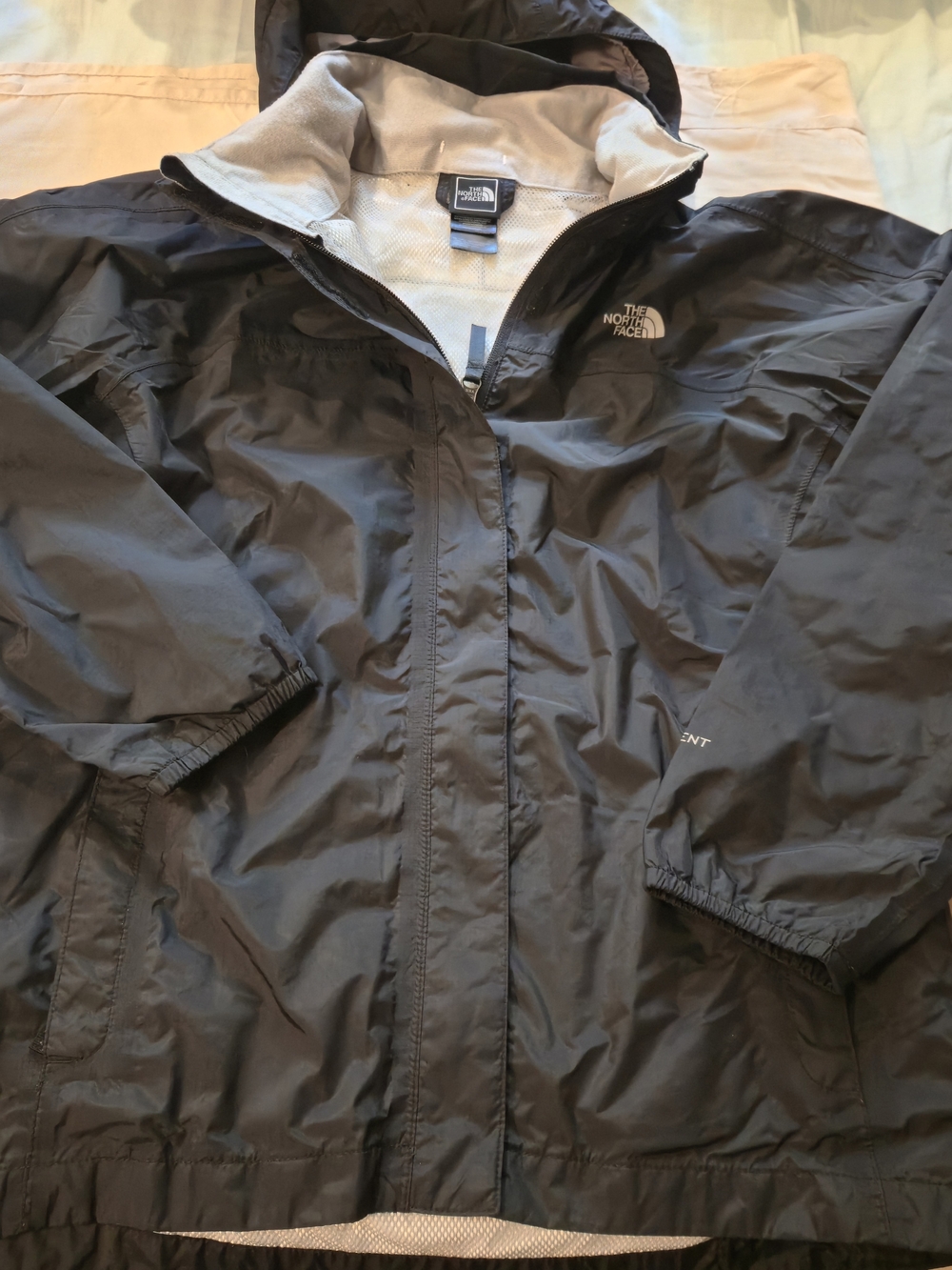The North Face Girls Black Waterproof/windbreaker Jacket